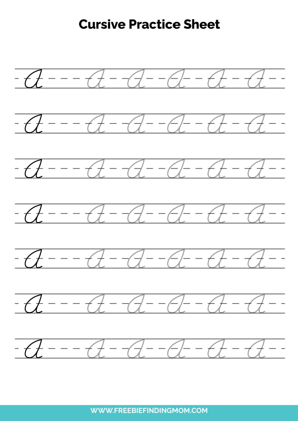Cursive Alphabet Tracing Worksheets Free Printables Teach Prints
