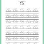 Free Printable Cursive Writing Worksheet Templates Canva
