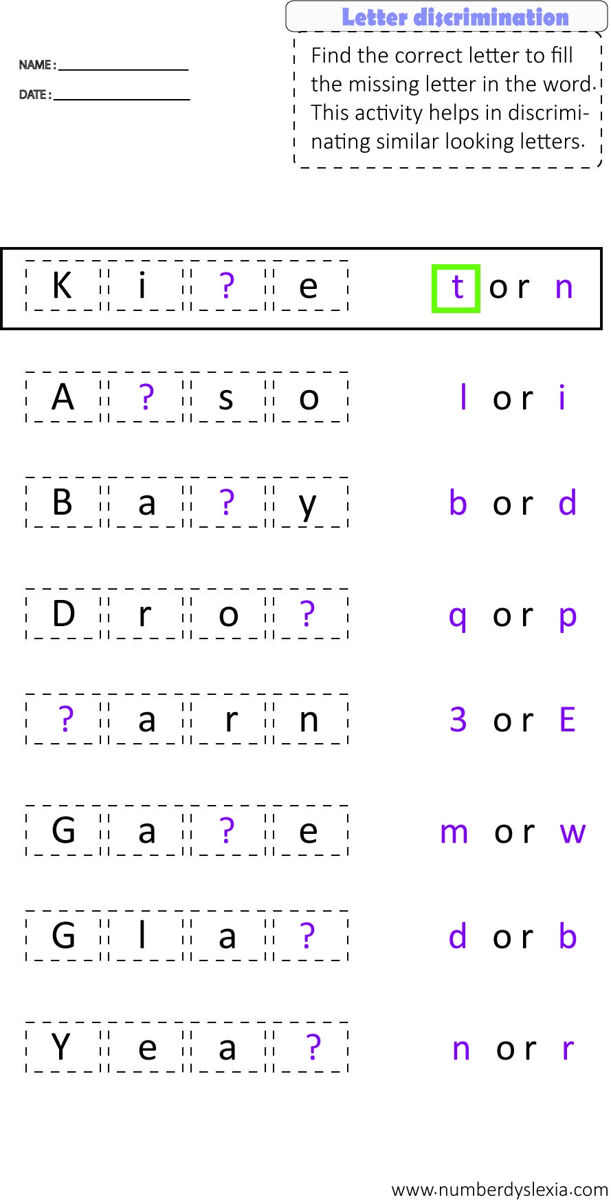 Free Printable Dyslexia Worksheets For Practice PDF Number Dyslexia