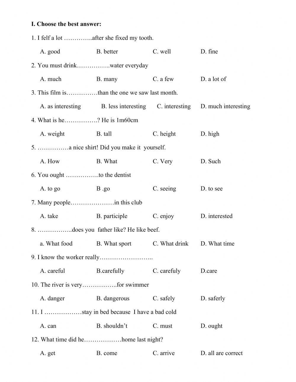 Free Printable English Worksheet For 7th Grade Download Free Printable English Worksheet For 7th Grade Png Images Free Worksheets On Clipart Library