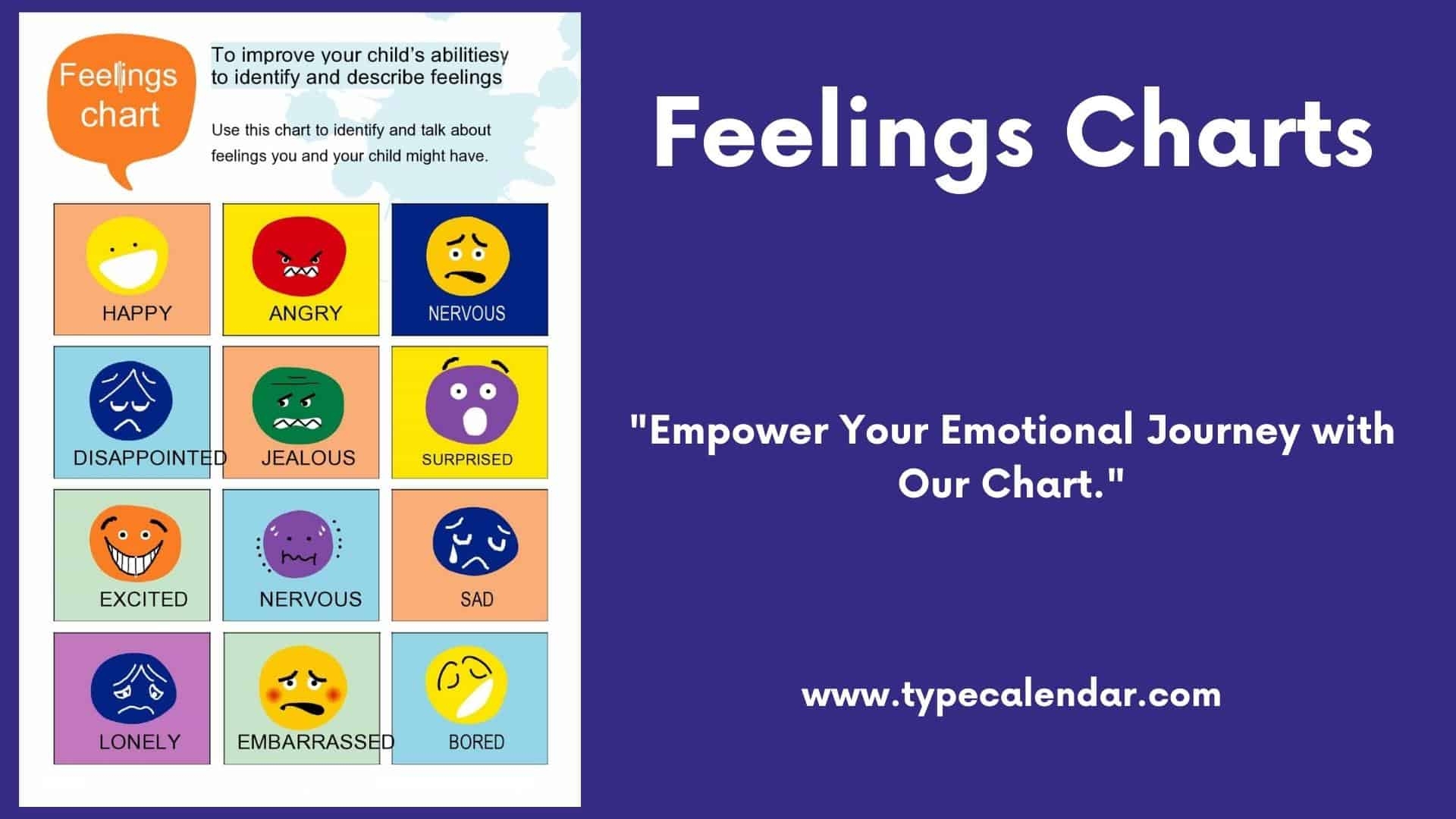 Free Printable Feelings Chart Templates Toddlers Kids Adults PDF