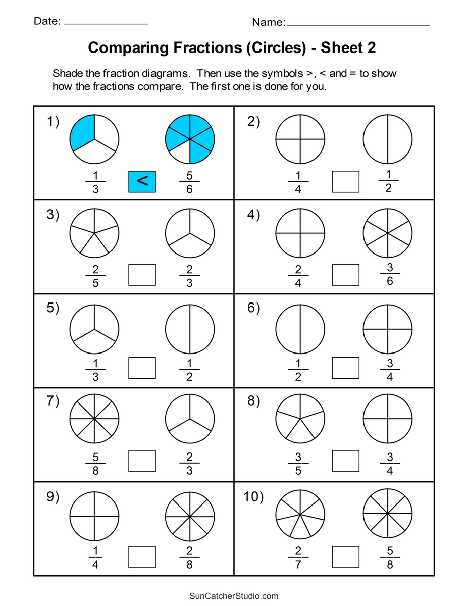 5th Grade Fractions Worksheets PDF Printable Worksheets Cazoom Math