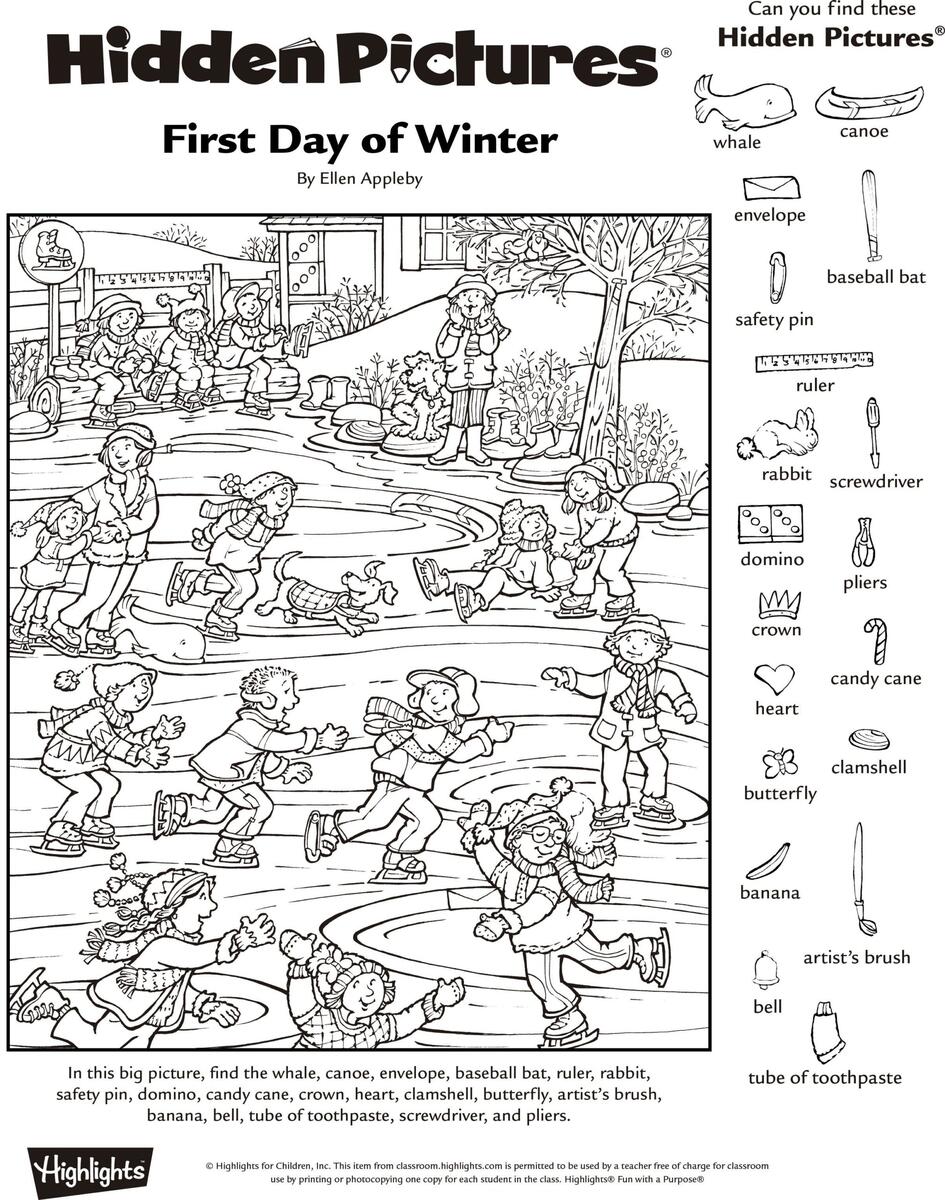 Free Printable Hidden Pictures For Kids All Kids Network Worksheets Library