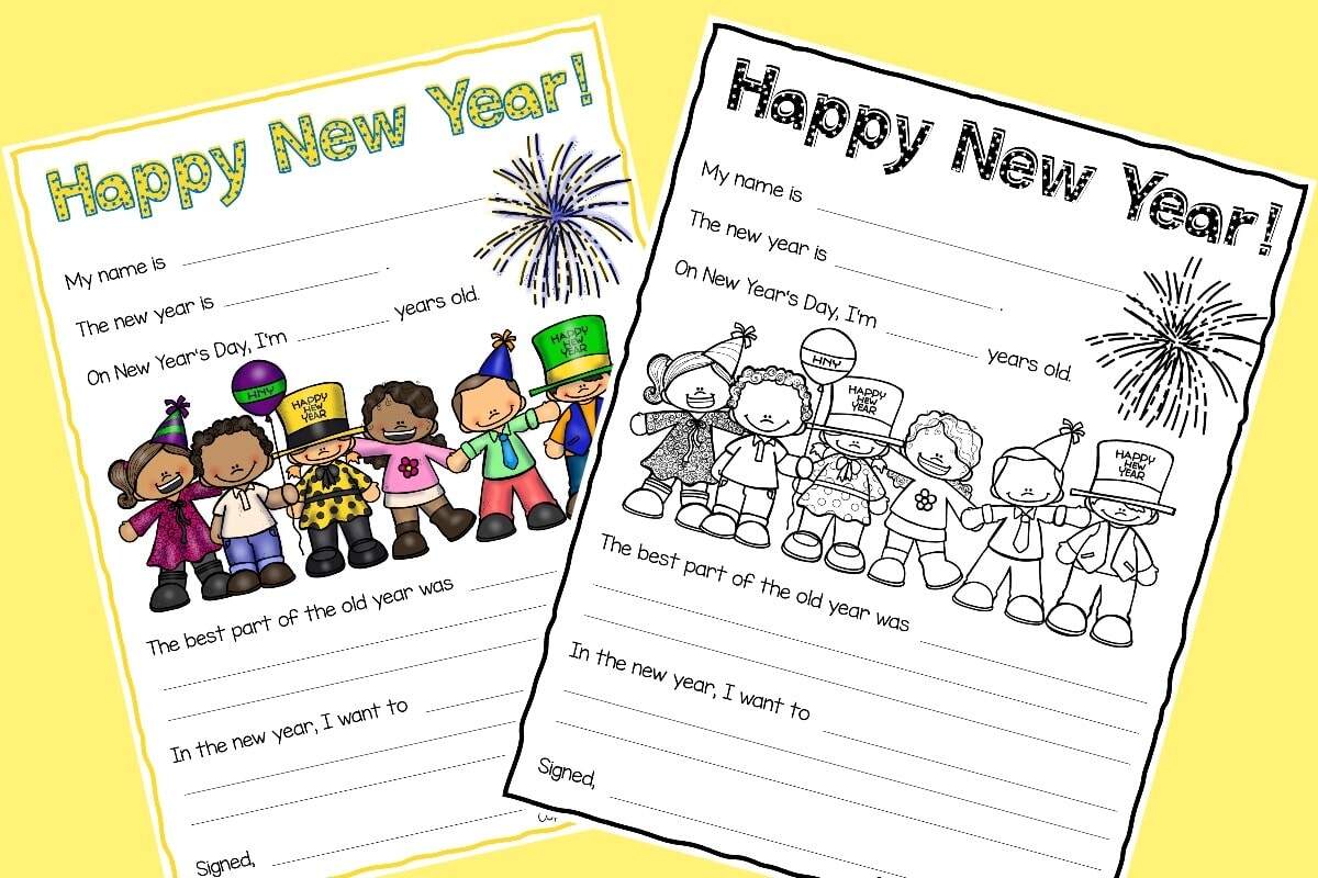 FREE Printable Kids New Years Survey Other New Years Activities For Kids Fun Happy Home