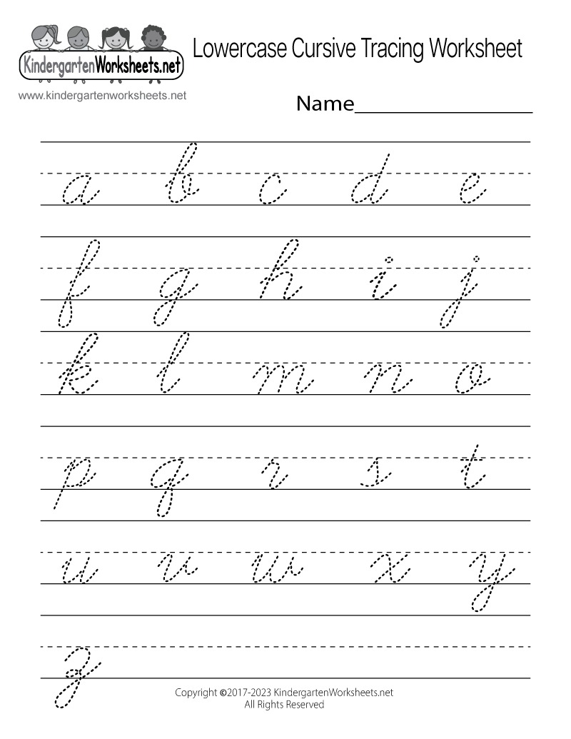 Learn Flowing Lowercase Cursive With Fun Tracing Sheets