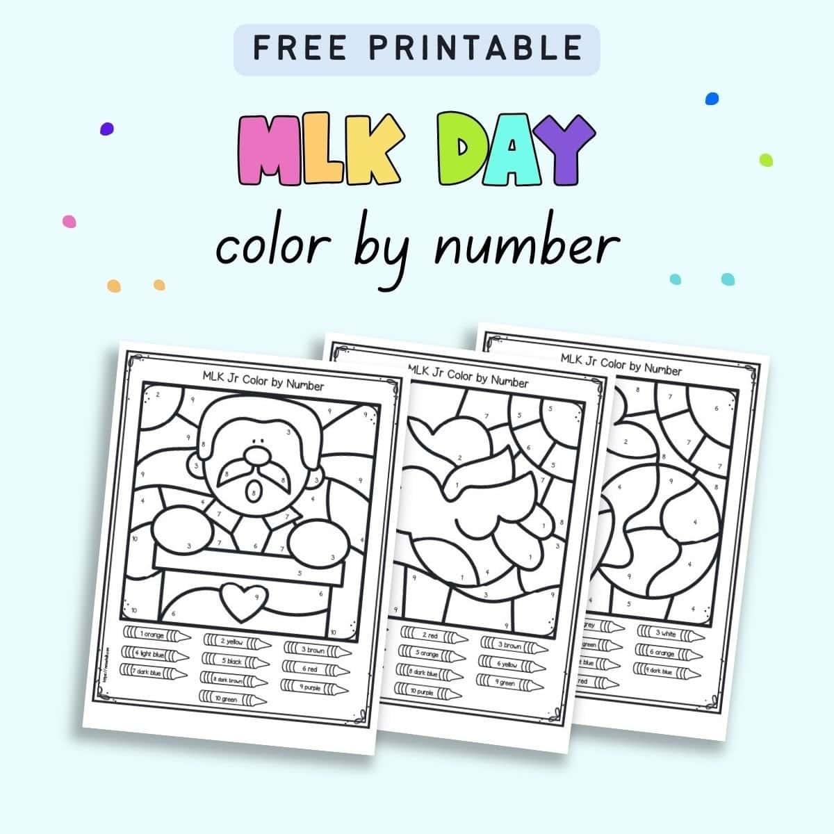 Martin Luther King Jr Day Maze Math Love