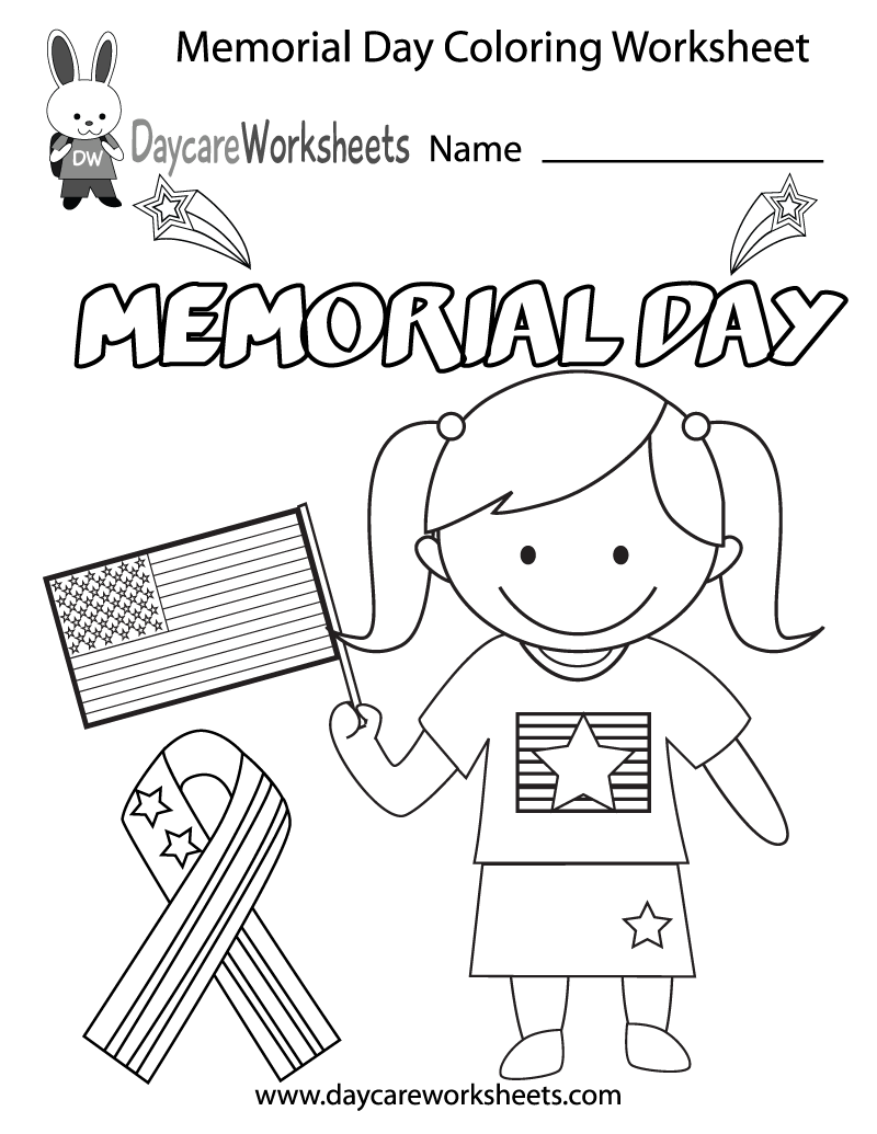 Free Printable Memorial Day Coloring Worksheet For Preschool Free Printable Memorial Day Coloring Worksheet For Preschool