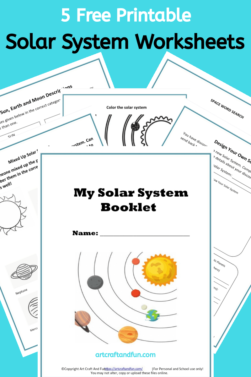 FREE Printable Solar System Worksheets For Students