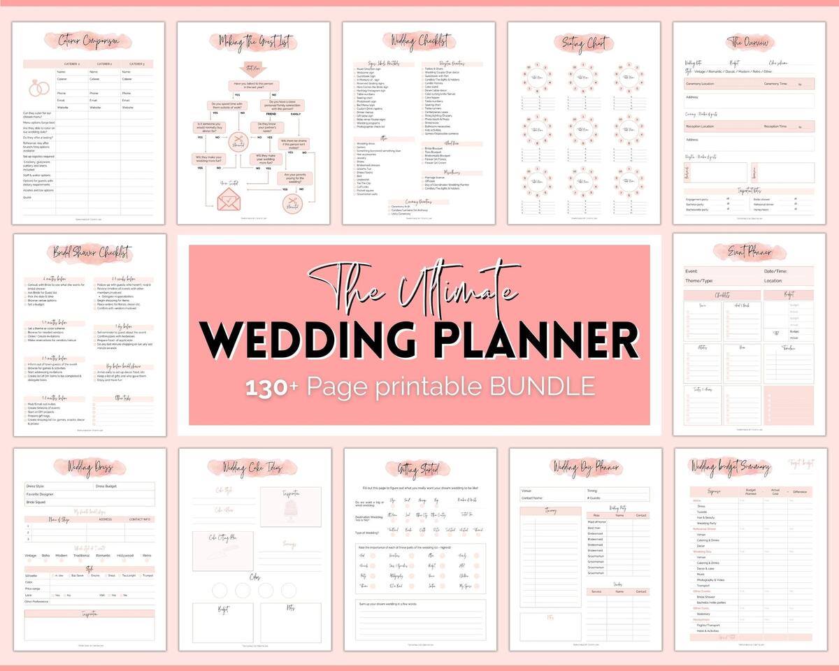 Free Printable Wedding Planner Printable Party Favors