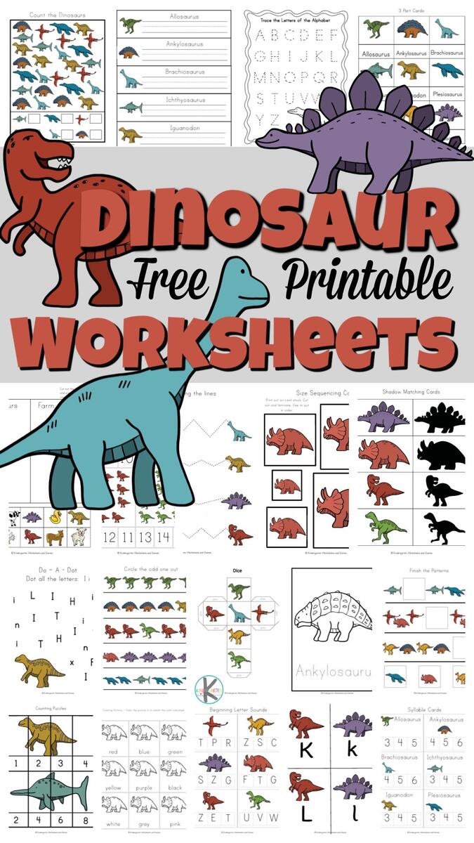 10 Little Dinosaurs Worksheet Count Circle Super Simple
