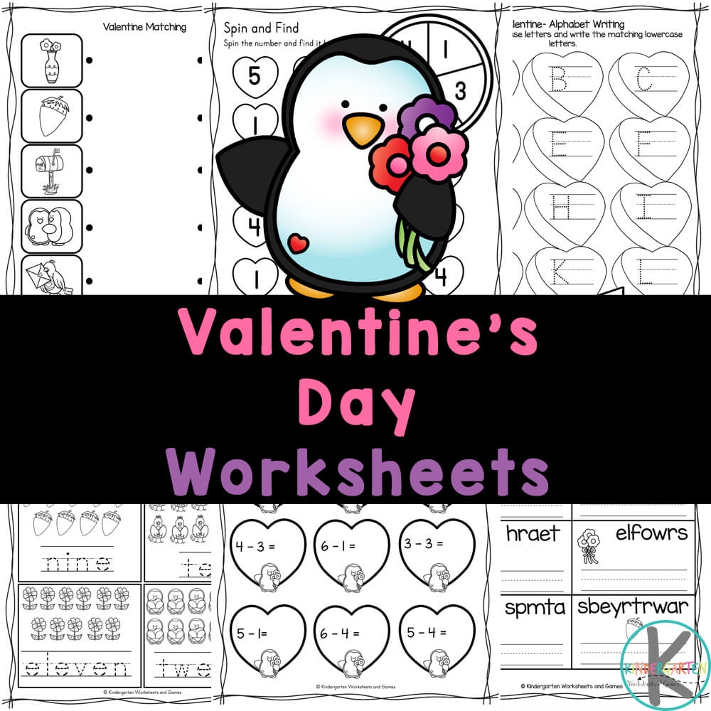 FREE Valentines Day Math Worksheets For Kindergarten Valentine S Day Math Packet Preschool Kindergarten Kids Activity Zone