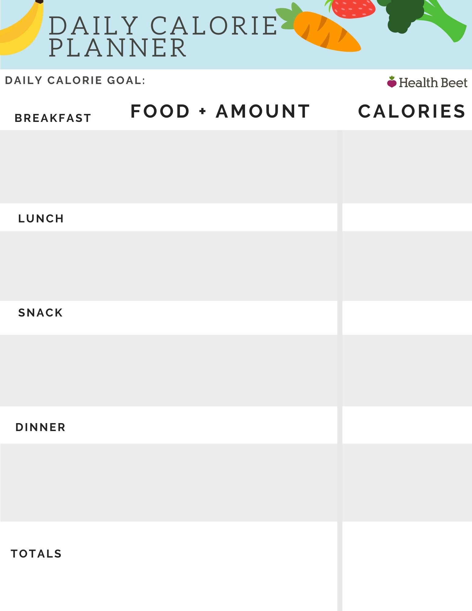 Free Worksheets And Printables Health Beet