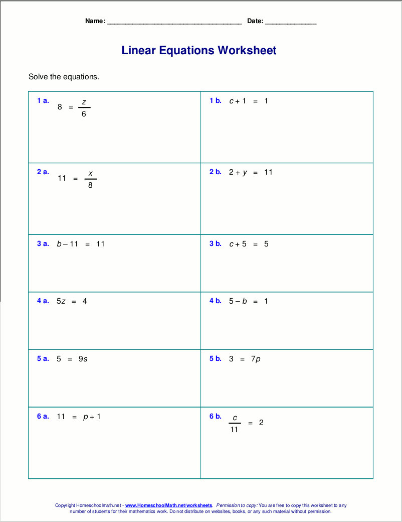 Using Equations Printable 5th 6th Grade TeacherVision