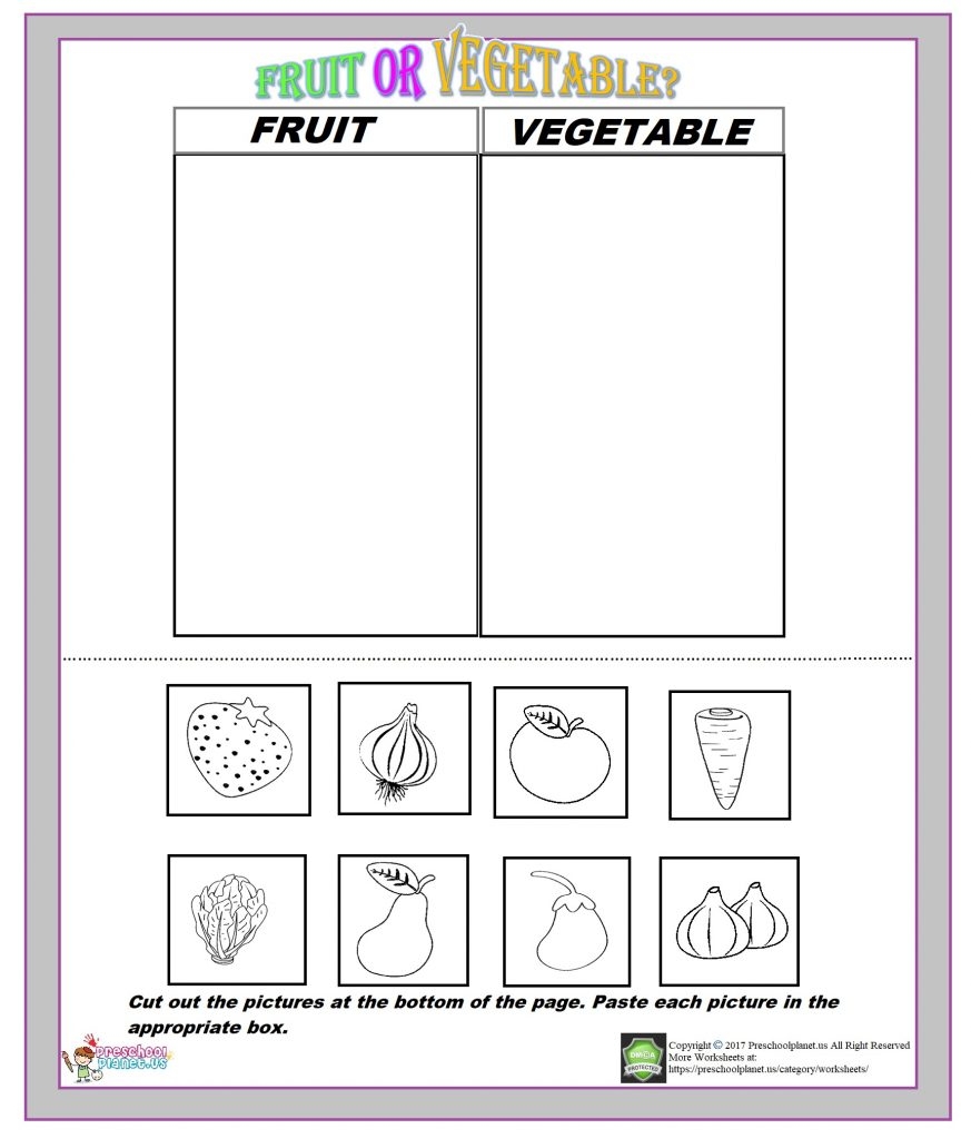 Fruit Or Vegetable Worksheet Preschoolplanet Fruit Or Vegetable Worksheet Preschoolplanet