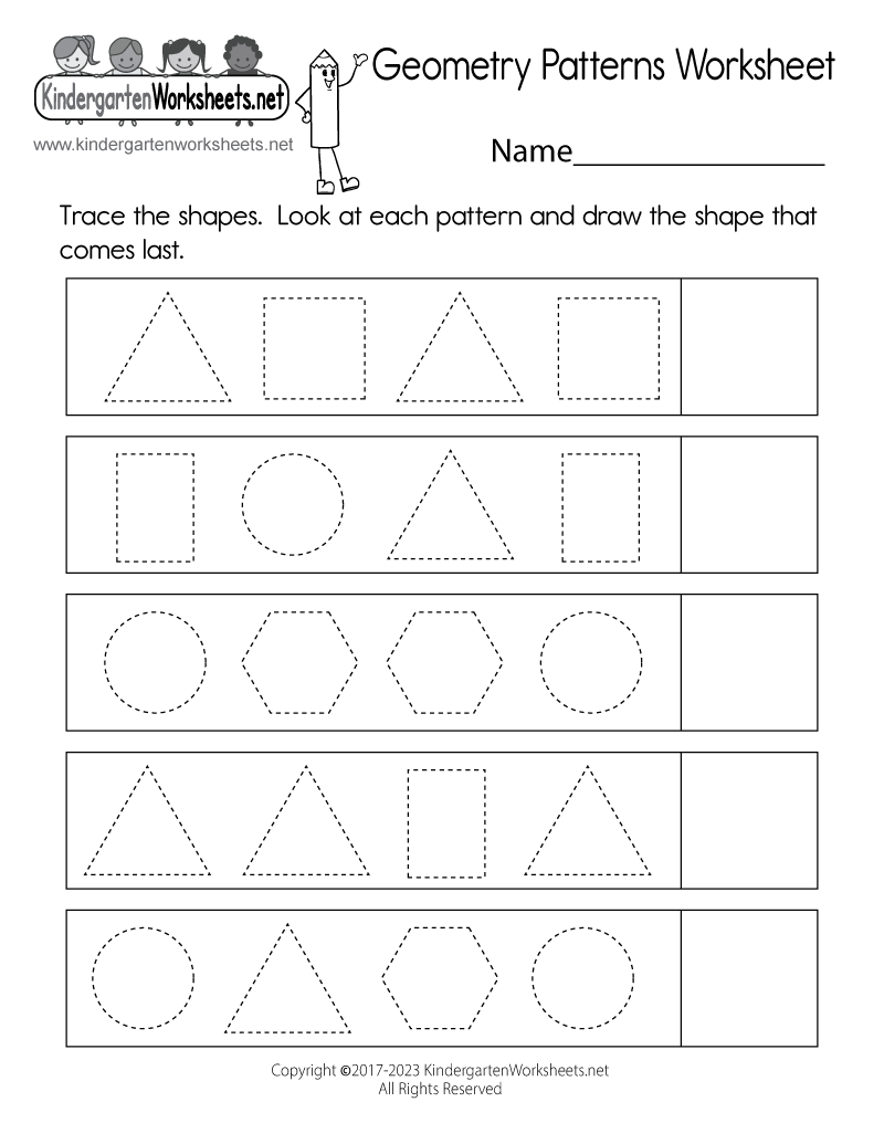 Free Shape Worksheets Kindergarten