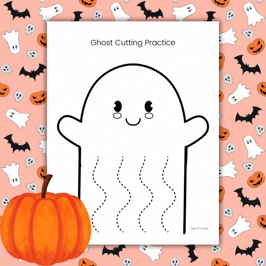 Ghost Cutting Skills Worksheets For Halloween Simply Full Of Delight