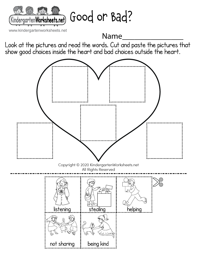 Kindergarten Social Skills Worksheets Printable