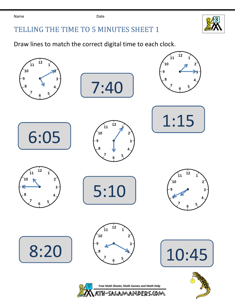 Grade 3 Telling Time Worksheets Practice And Learn Time Telling Skills