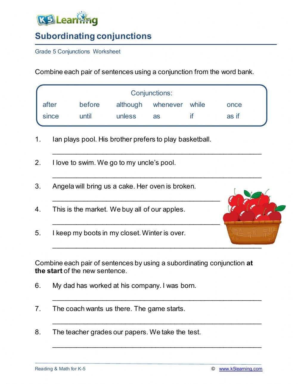 Free Conjunction Worksheet 6th Grade Download Free Conjunction Worksheet 6th Grade Png Images Free Worksheets On Clipart Library