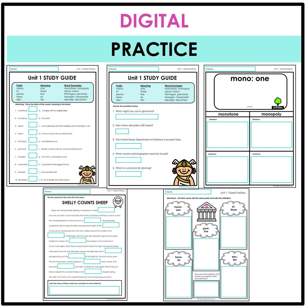 Greek And Latin Roots Study Units For Prefixes And Suffixes Rockin Resources