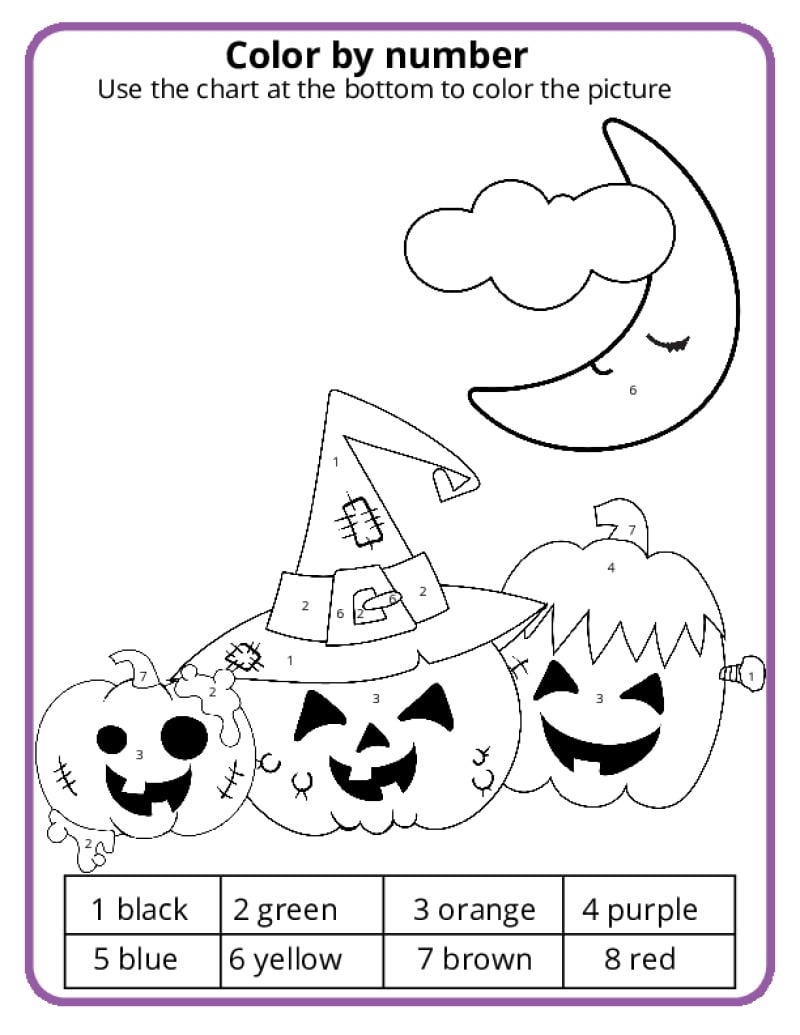 Halloween Color By Number Gift Of Curiosity