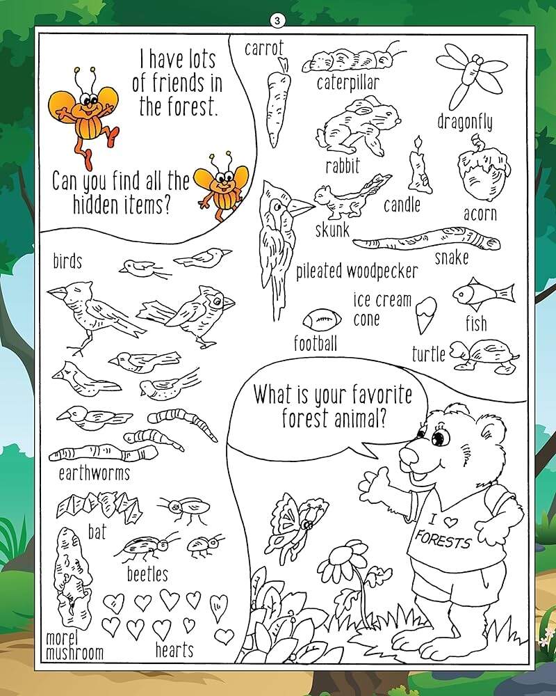Hidden Picture Puzzles In The Forest 50 Seek And Find Puzzles To Solve And Color Happy Fox Books 400 Animals And Secret Objects To Find Fun Facts About Nature And Coloring Pages For Kids Hidden Picture Puzzles In The Forest 50 Seek And Find Puzzles To Solve And Color Happy Fox Books 400 Animals And Secret Objects To Find Fun Facts About Nature And Coloring Pages For Kids