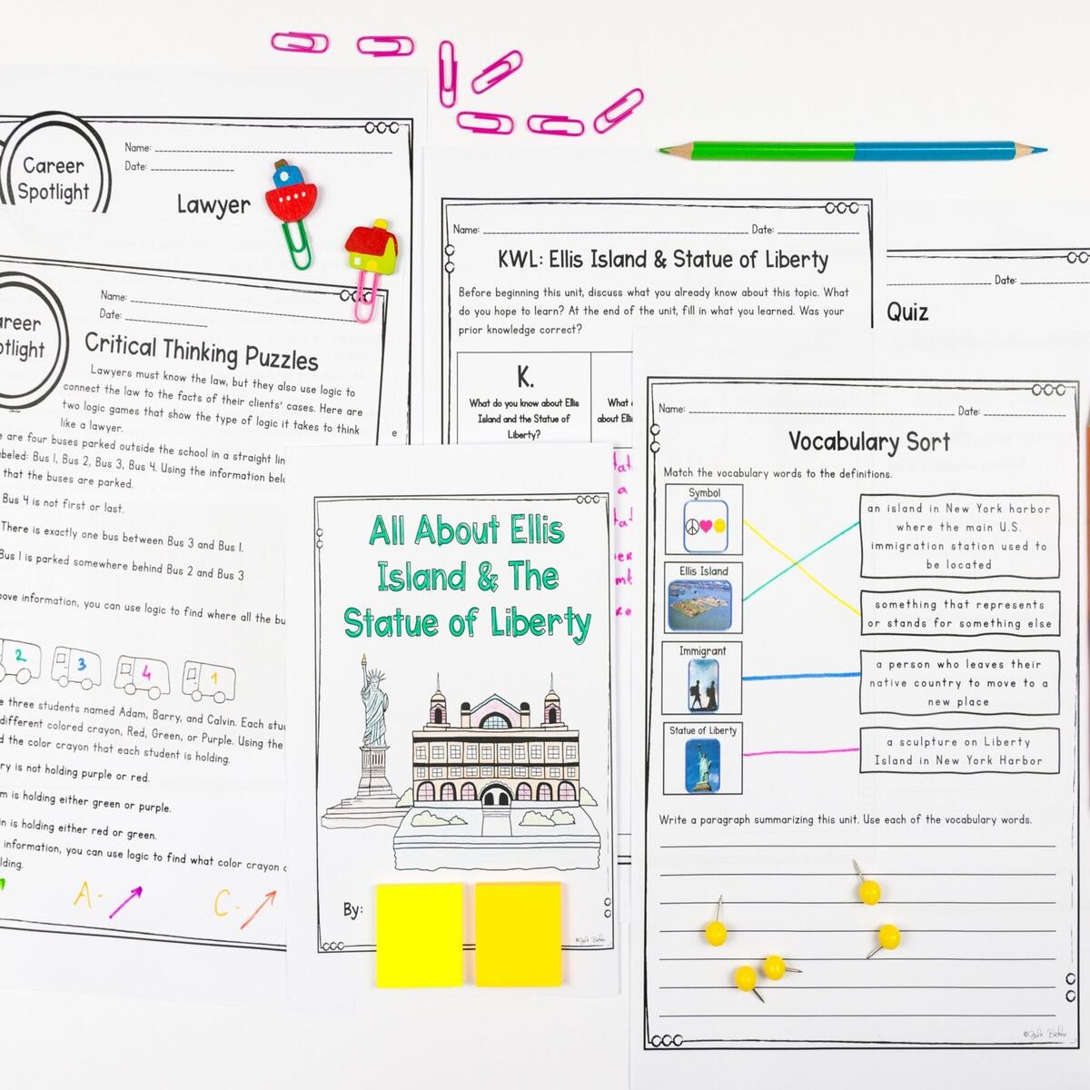 History Unit 6 The Statue Of Liberty Ellis Island Social Studies Lessons MagiCore