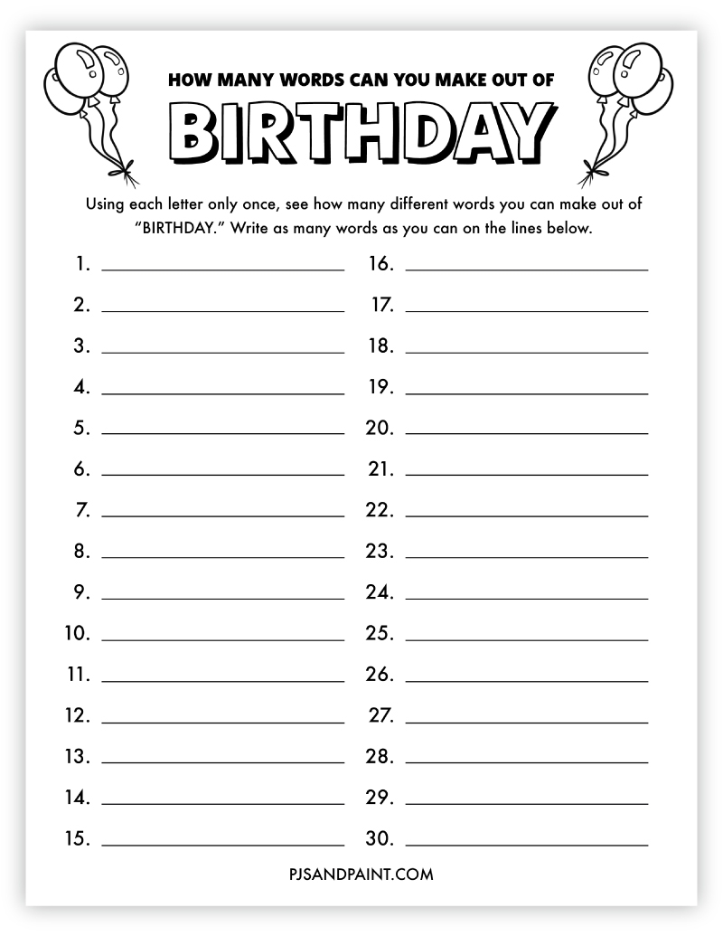 Free Printable How Many Words Can You Make Out Of Leprechaun Game