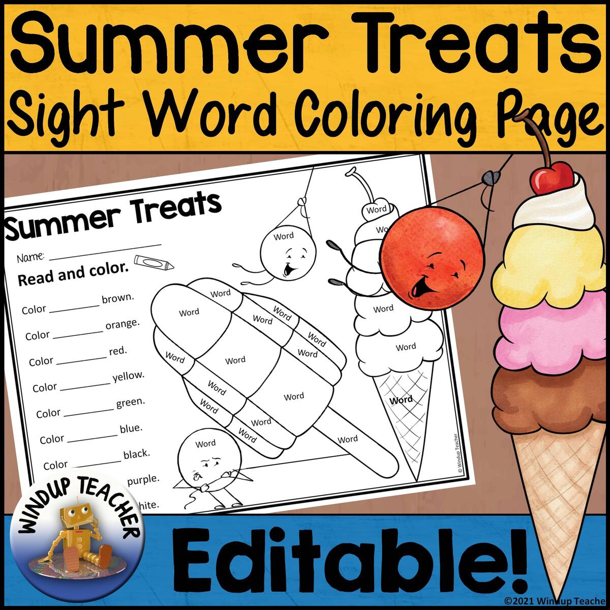 Color By Sight Words Free Pdfs Frazzels