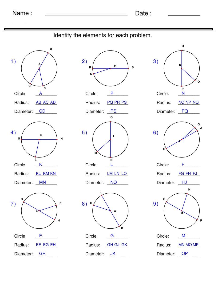 Identify Circle Radius And Diameter Circle Worksheets Made By Teachers Identify Circle Radius And Diameter Circle Worksheets Made By Teachers