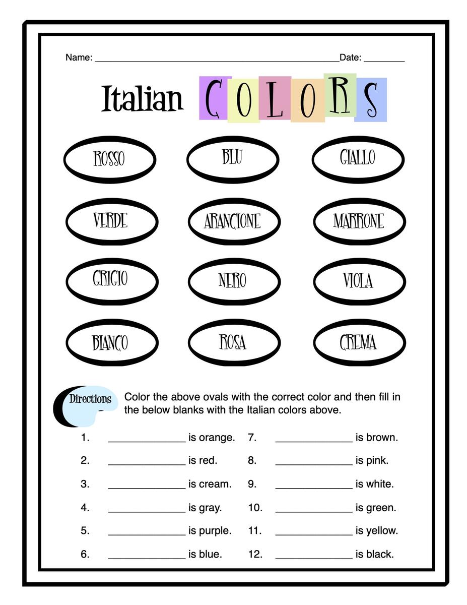 Simple Italian Lessons For Kids Lezione 2 The Chirping Moms