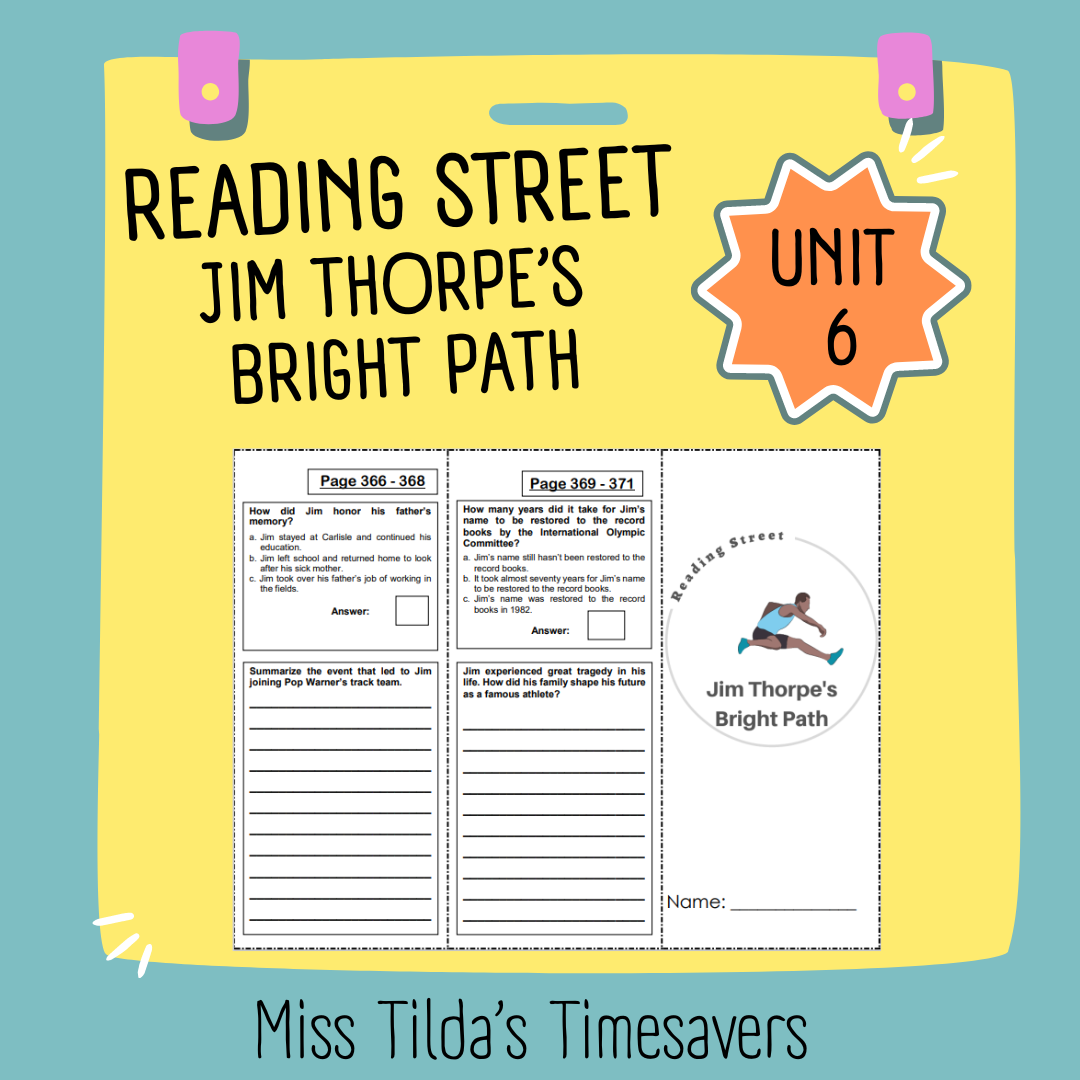 Jim Thorpe S Bright Path Reading St Made By Teachers