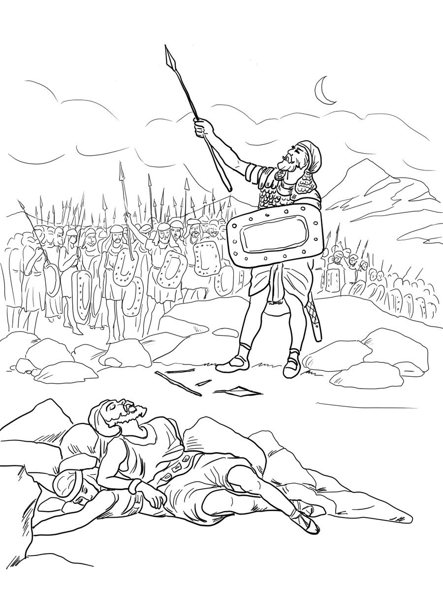 Joshua And The Day The Sun And Moon Stood Still Coloring Page Free Printable