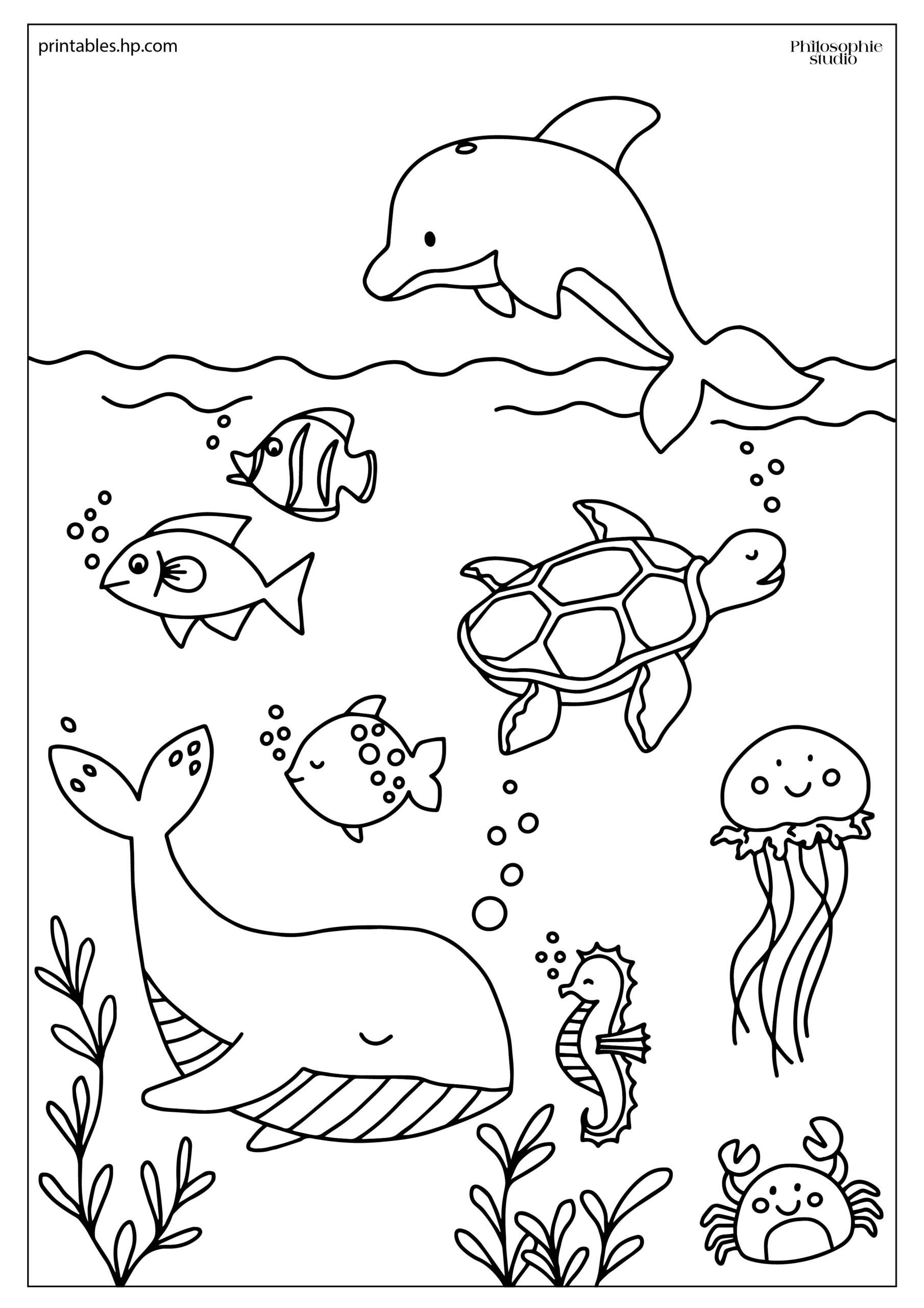 Kid S Milestones Under The Sea Printables Free Coloring Pages Learning Worksheets HP Official Site