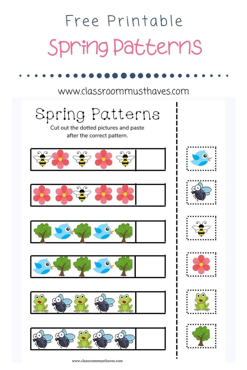 Kindergarten Patterns Worksheet Classroom Must Haves
