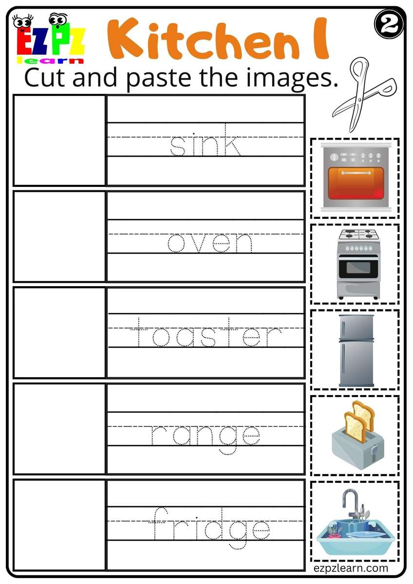 Kitchen Appliances Cut And Paste Worksheet For Homeschool And ESL PDF Download Set 2 Ezpzlearn Kitchen Appliances Cut And Paste Worksheet For Homeschool And ESL PDF Download Set 2 Ezpzlearn