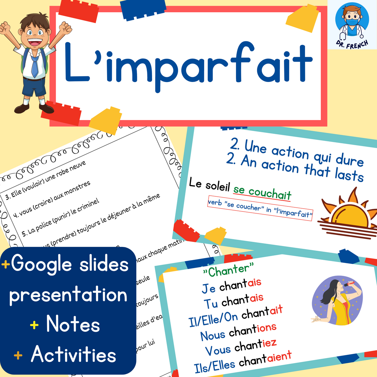 L Imparfait French Imperfect Tense Lesson Activities Google Slides Worksheet Made By Teachers
