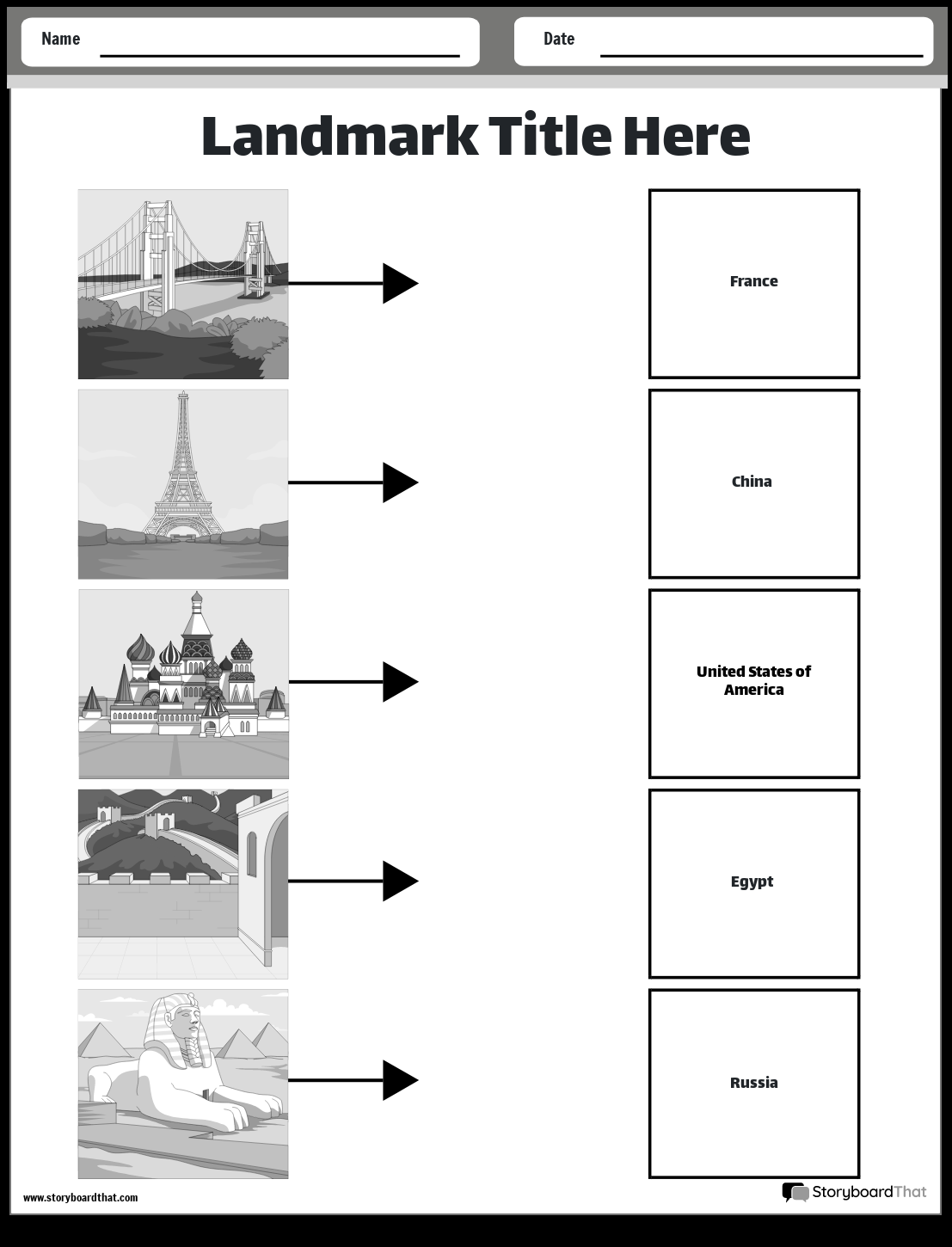 Landmark Worksheets Free Templates By Storyboard That Landmark Worksheets Free Templates By Storyboard That