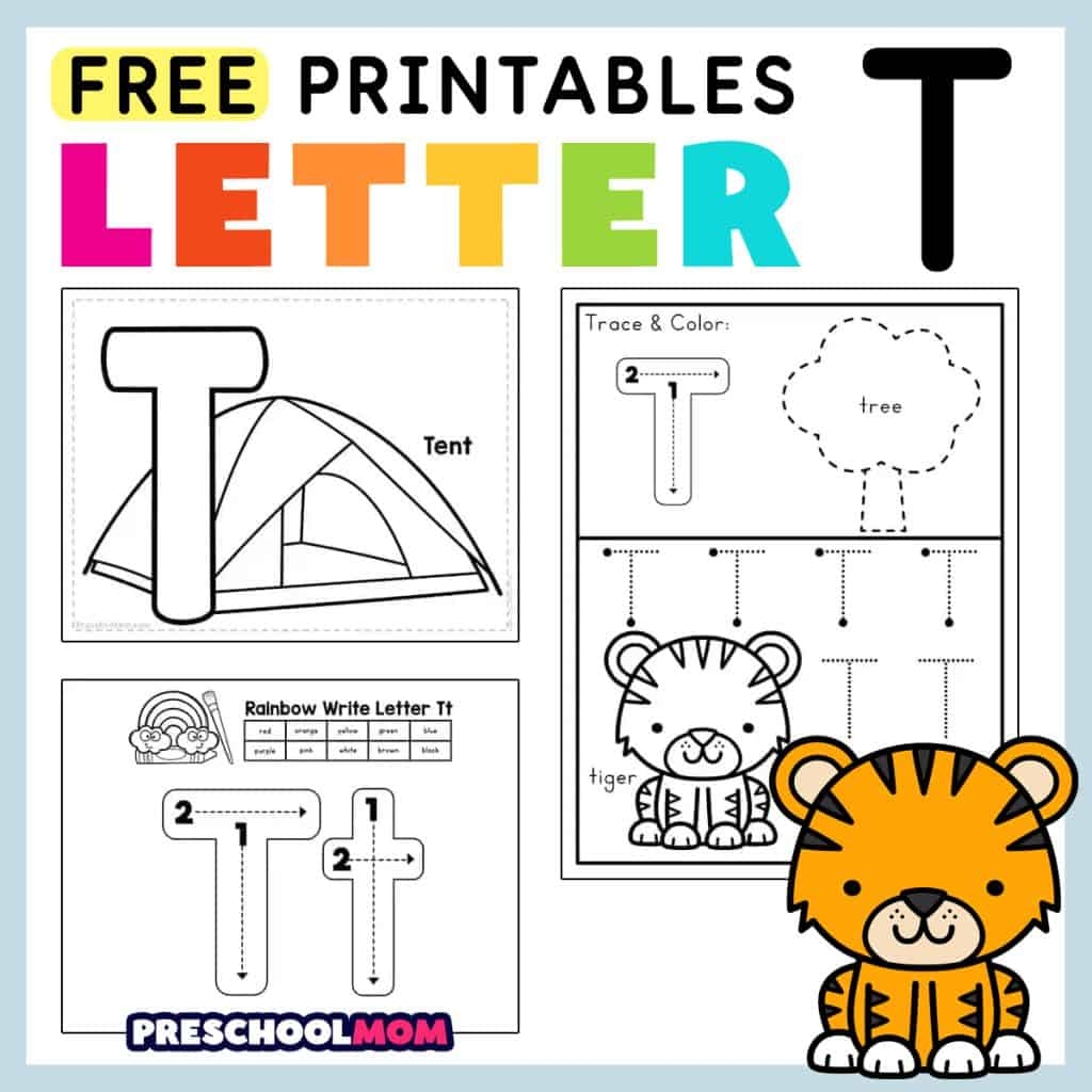 Letter T Preschool Printables Preschool Mom Letter T Alphabet Activity Worksheet Doozy Moo