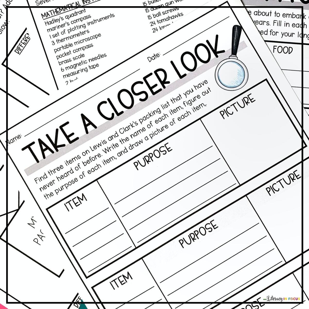 Lewis And Clark Expedition Intro Activity And Lesson Plan PDF Literacy In Focus