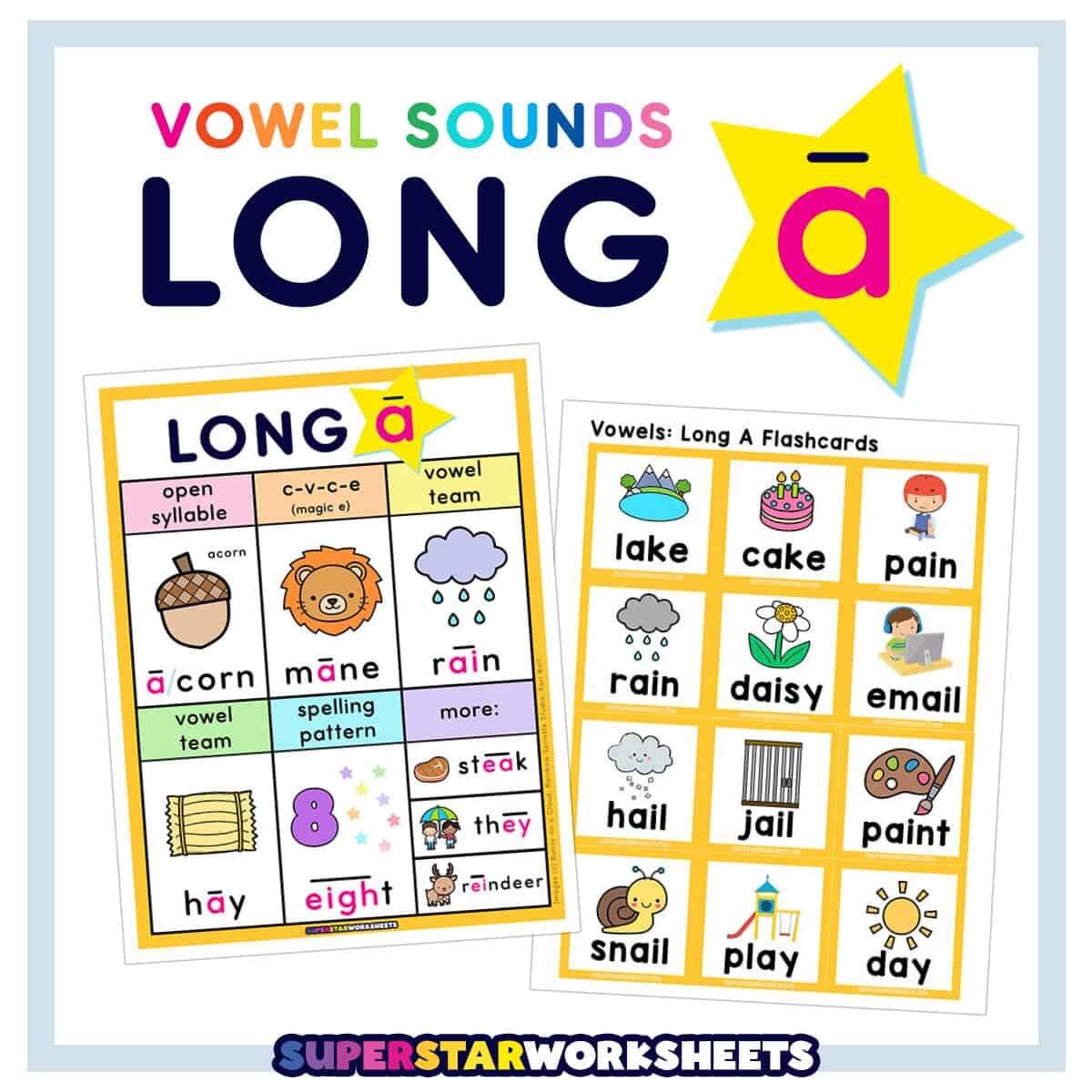 Long A Words Superstar Worksheets