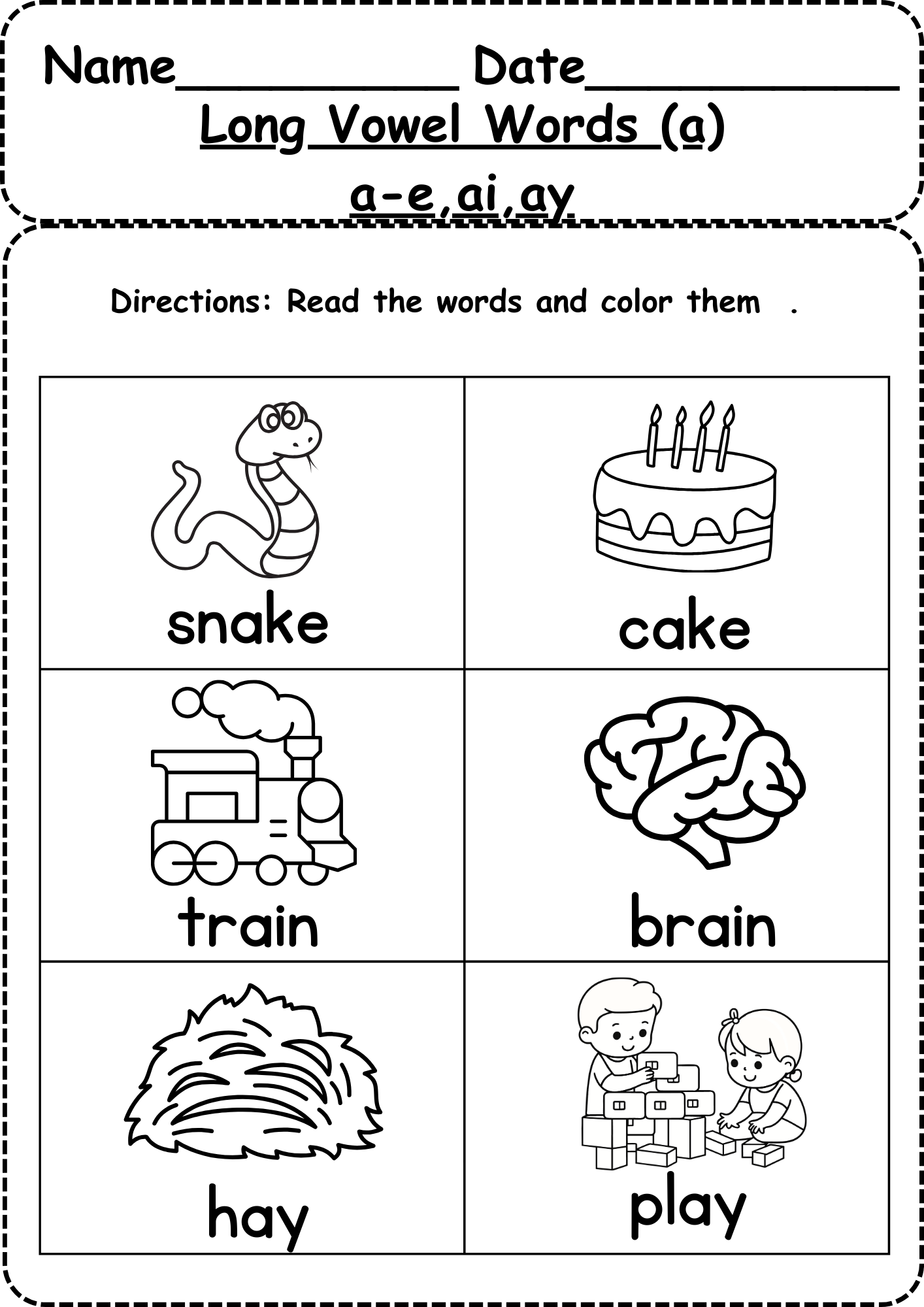 Long And Short Vowel Sounds Worksheet Free Printable Digital PDF