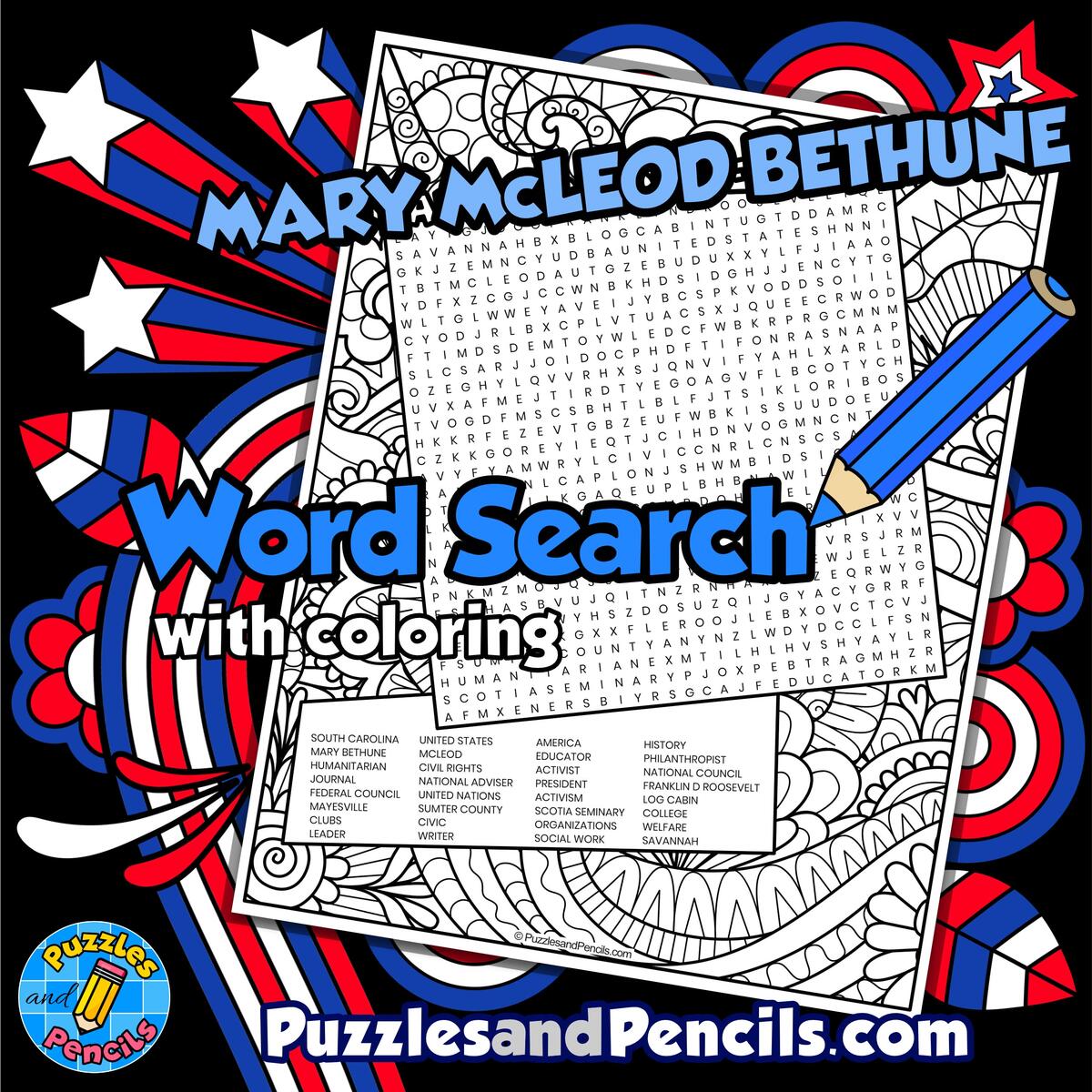 Mary McLeod Bethune Word Search Puzzle Activity Black History Month Wordsearch Made By Teachers Mary McLeod Bethune Word Search Puzzle Activity Black History Month Wordsearch Made By Teachers