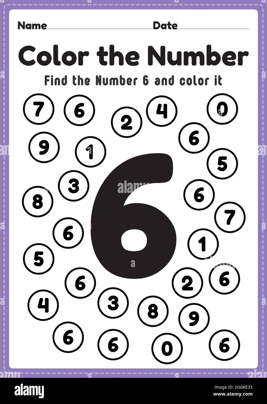 Number Matching Worksheets 1 10