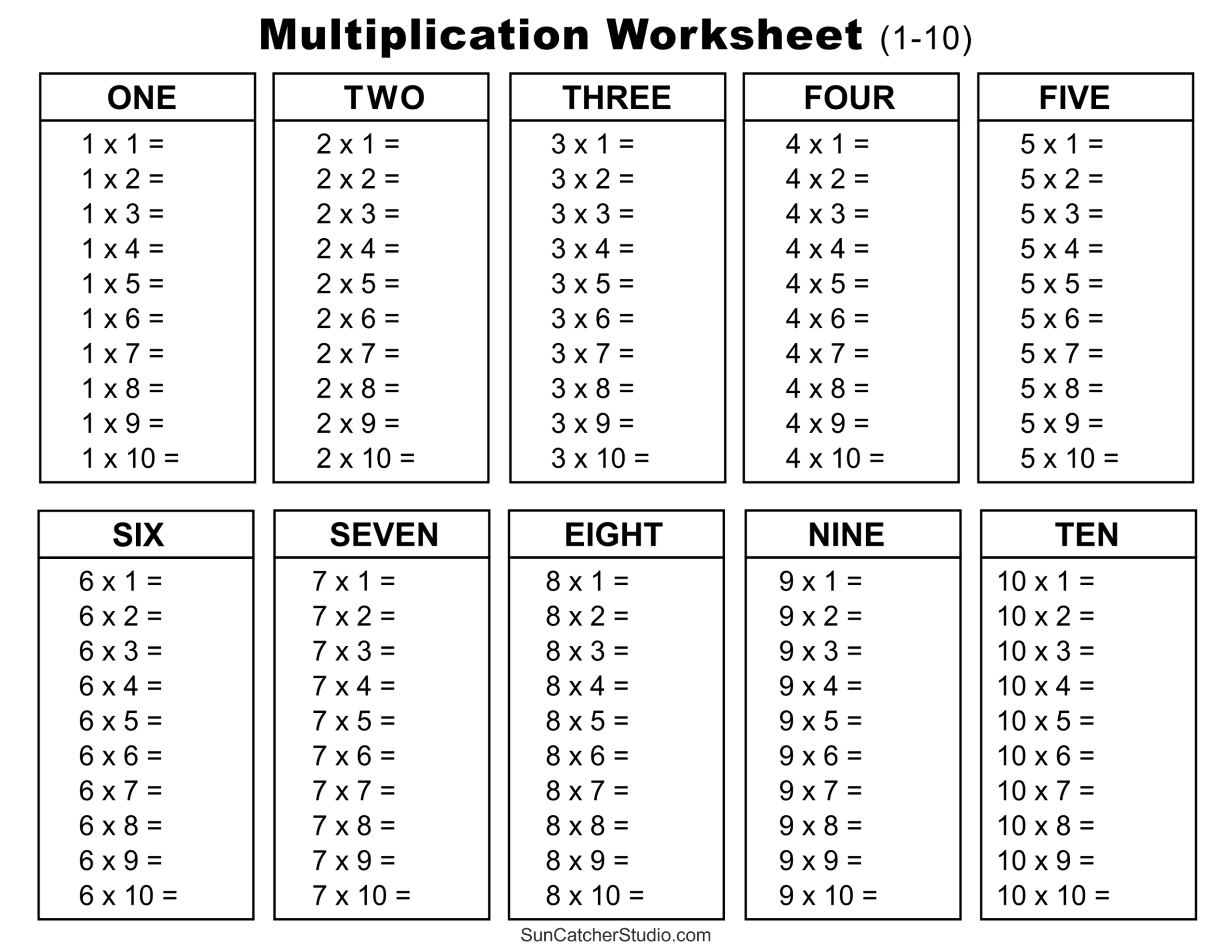 Multiplication Charts PDF Free Printable Times Tables Free Printables Lettering SVG Files Tools Apps Times Table 2 12 Worksheets 1 2 3 4 5 6 7 8 9 10 11 12 13 14 15 16 17 18 19 And 20 FREE Printable Worksheets Worksheetfun