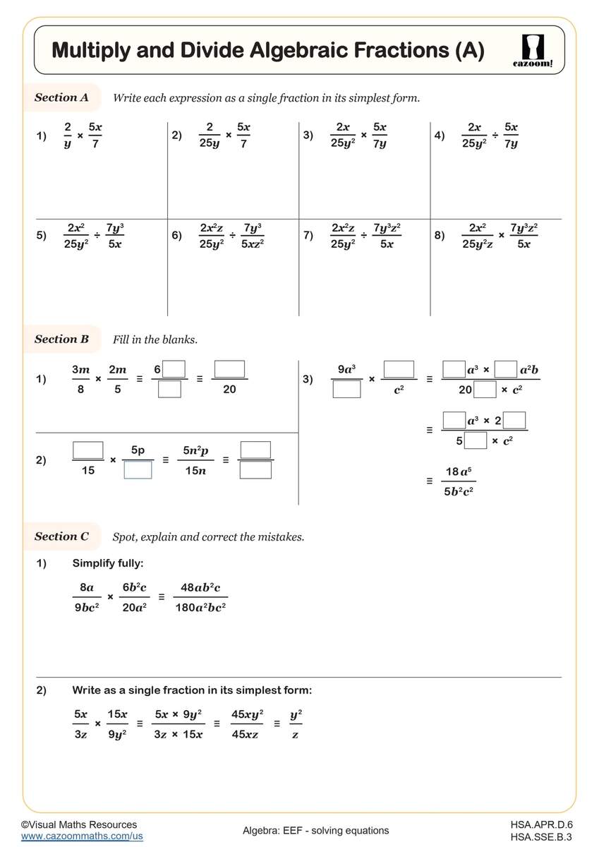 Quiz Worksheet Multiplying Dividing Rational Expressions Practice Problems Study