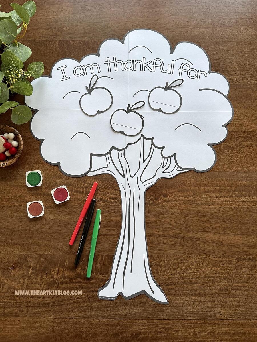My Gratitude Tree Printable Craft For Kids The Art Kit