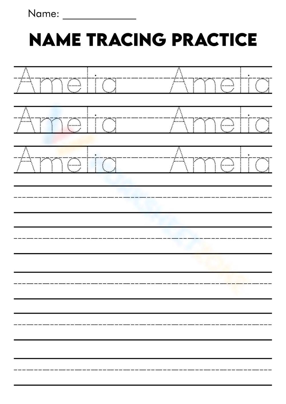 Kindergarten Easter Name Tracing Worksheets Printable