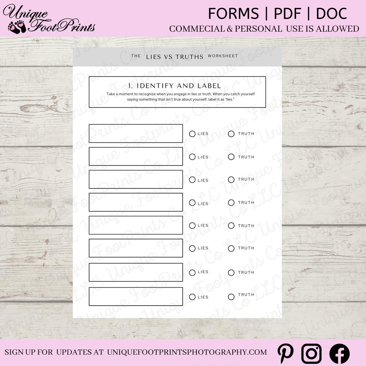 Negative Talk Lies Vs Truth Worksheet Lies Vs Truth Worksheets Negative Thoughts Mental Health Worksheets Social Skills Worksheets Etsy Negative Talk Lies Vs Truth Worksheet Lies Vs Truth Worksheets Negative Thoughts Mental Health Worksheets Social Skills Worksheets Etsy