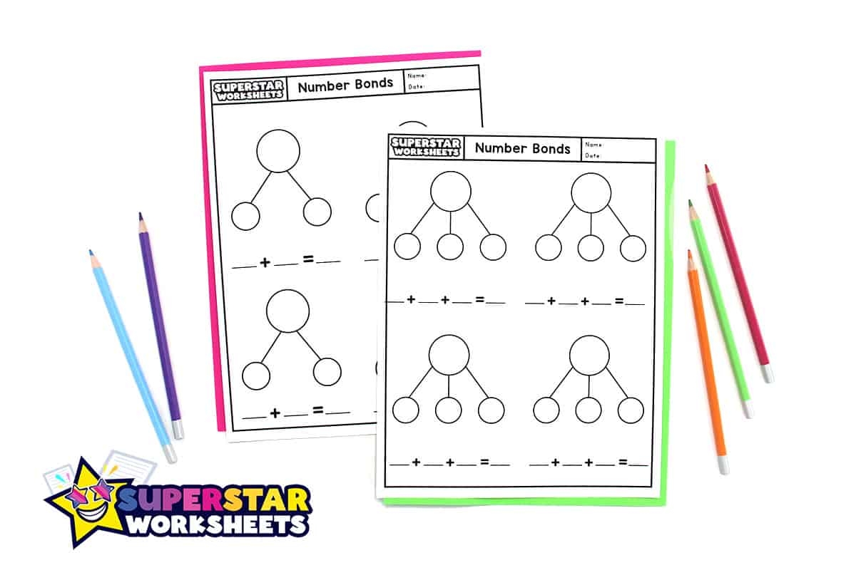 Printable Number Bonds To And Within 5 Worksheets Blank Number Bonds To 5 Teaching Resources